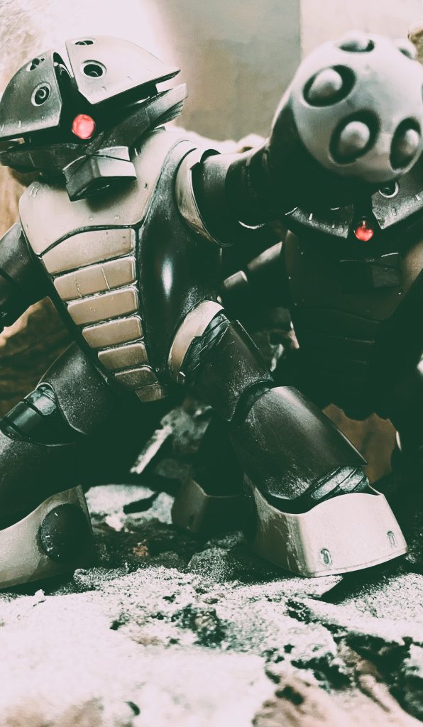 同上。モノアイの湿り具合も表現できていれば幸いです。