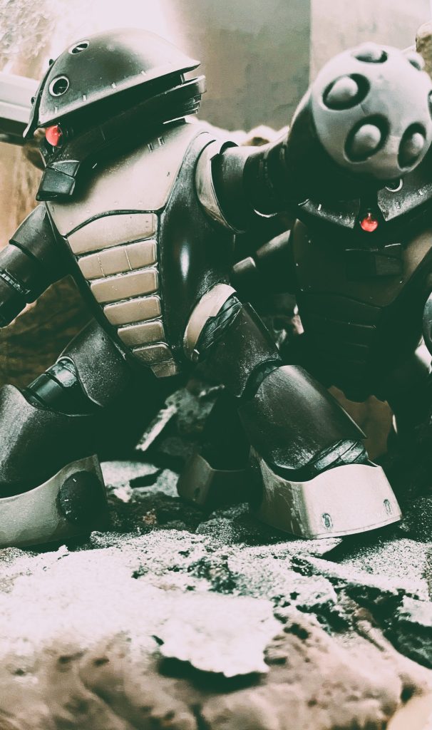 色彩の雰囲気をかえて一枚。地面を着色する前の状態です。全体的に「湿り」を表現したかった次第です。