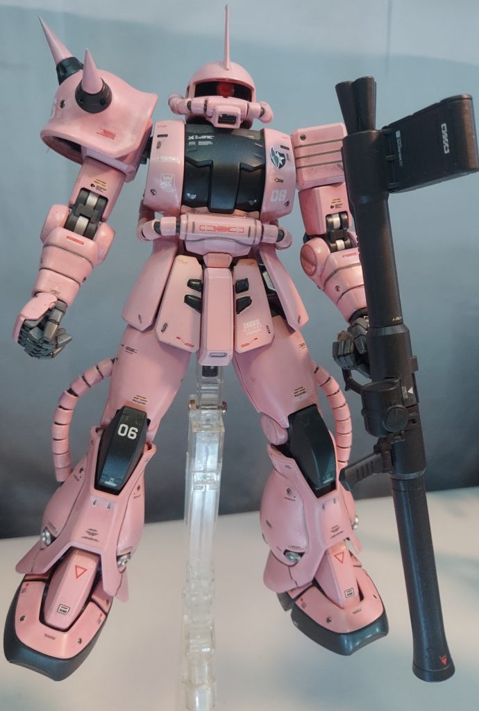スパイクゎビルダーズパーツのモノをアドリブで色分けしま酢た(っ ´ロ` )ノMG R1ザクブレニフオグス機のスカートを使用製作は楽チンでした(°∀° )/