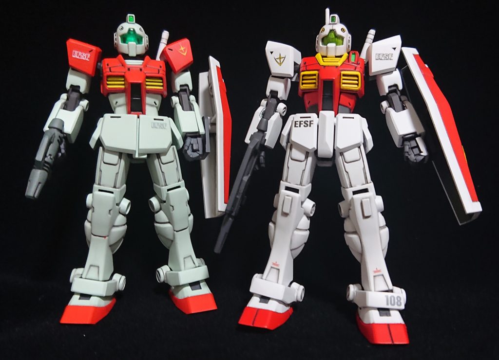 先に作ったジムと並べたくて始めたジムⅡです。いや、違うな〜。ジムⅡを作る為に、並べるジムを先に作っただけかな。胸のダクト部は、形に差が出るよう苦労した部分です。