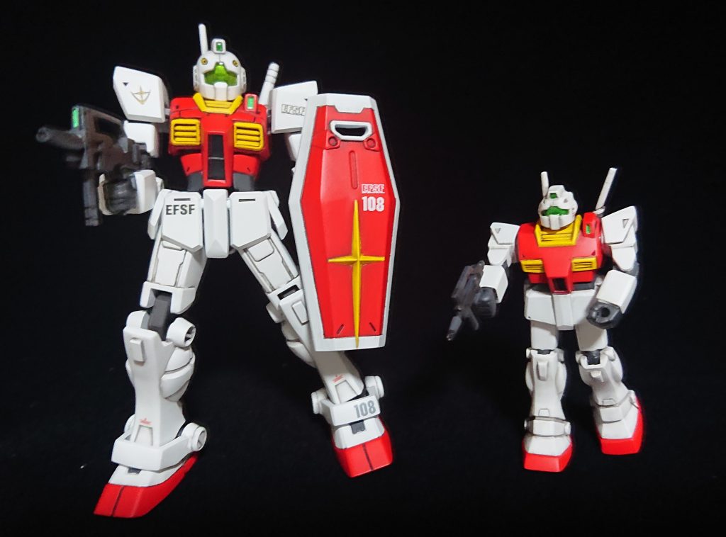 ついでに森永チョコスナックのジムⅡ も作ってみました。一応、合せ目だけは消しました。