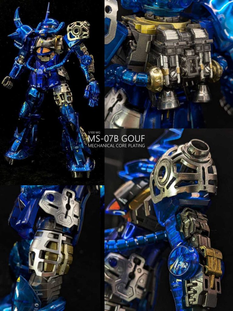 MG 1/100 グフ Ver.2.0  クリアカラー　メカニカルコアメッキ風塗装–8枚目/制作者：しうまい