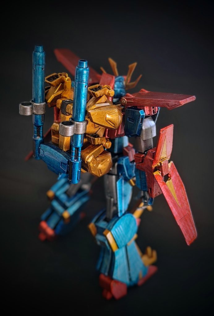 背面カット。塗装はシタデルカラーの筆塗りで全塗装しています。