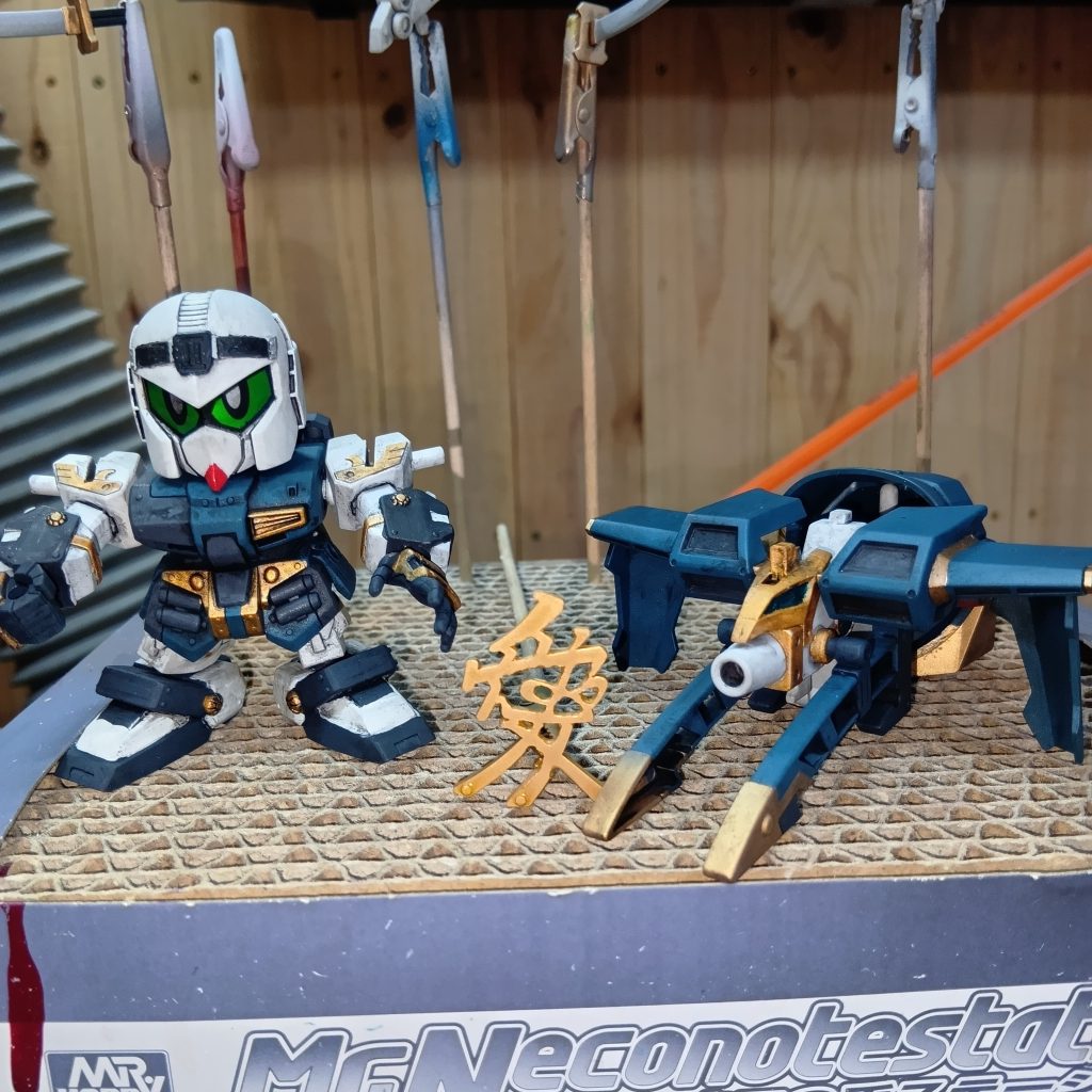 『愛』の字の片抜きをするかどうか悩みましたが、やってみました。アップすると結構がたがたですが、やらんよりやった方がいい😬武者大鷲（むしゃイーグル）と一緒に。