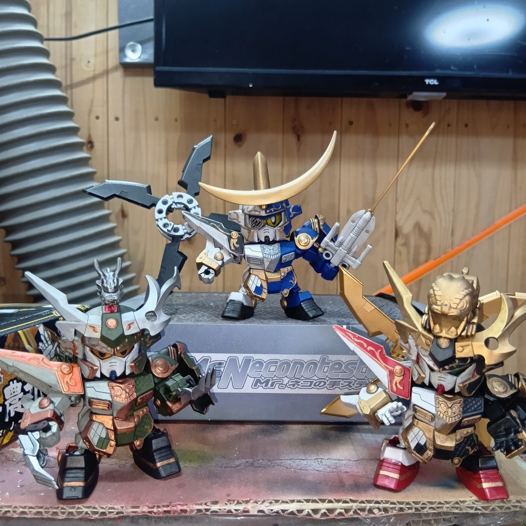 伊達政宗頑駄無が隻眼なんで、あえて農丸の龍虎たちは隻眼にしませんでした。この３体の関係性とか妄想していきたいと思いますｗ