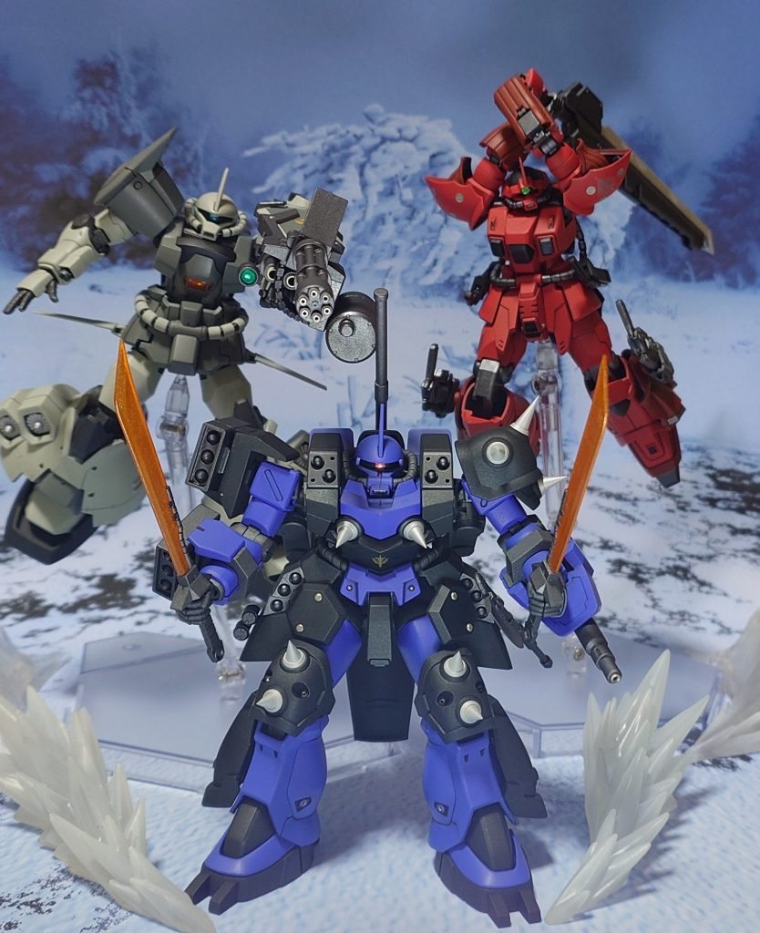 過去作のグフ・フライトタイプ、イフリート・ダスクとチーム結成！で終わり。