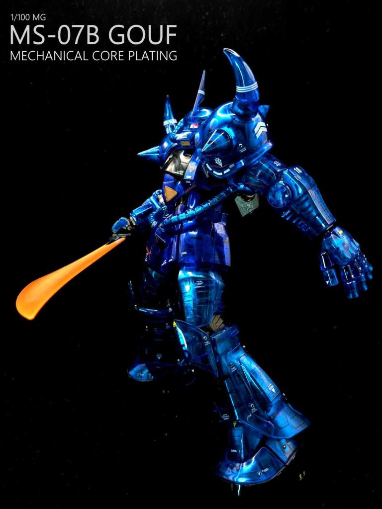 MG 1/100 グフ Ver.2.0  クリアカラー　メカニカルコアメッキ風塗装–4枚目/制作者：しうまい