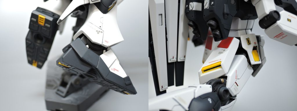 足裏もしっかり黄色にしました。なんかかわいいかと思って。リアアーマーの独立可動化により可動域アップ！