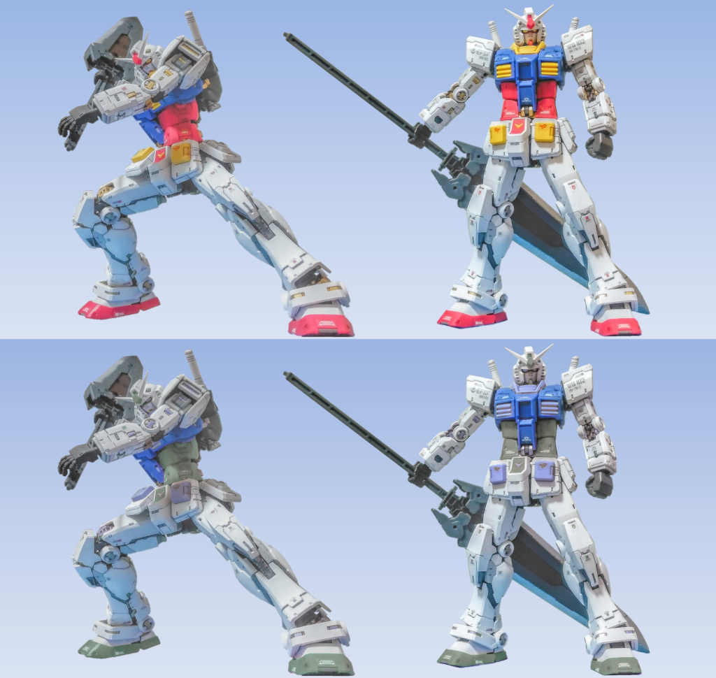 PCで、加工のシュミレーションもですが、塗装のシュミレーションもできます。たとえば、黄色系と赤系の色だけを変えるだけで、ここまで印象が変わります。  おそらく、カラーリングの変更を脳内完結できる方は少なくて(たぶん、いません)、塗ったあとに、ちょっとイメージと違うとなって、時間がなくて、そのままとか、再塗装をされるパターンが多いと思います。 PCの塗装シュミレーションは、納得がいくまで、カラーの検討ができ、さらに、電子化する必要はありますが、コーションマークやエンブレムの配置、バランスの検討も可能です。 高確度で、加工も塗装も挑めますし、おそらく、トータルの完成度や満足度がUPします。