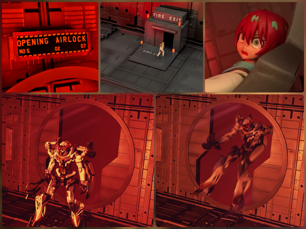 エグザベ:まずい…エアロックが！マチュ:うぅわぁあぁ