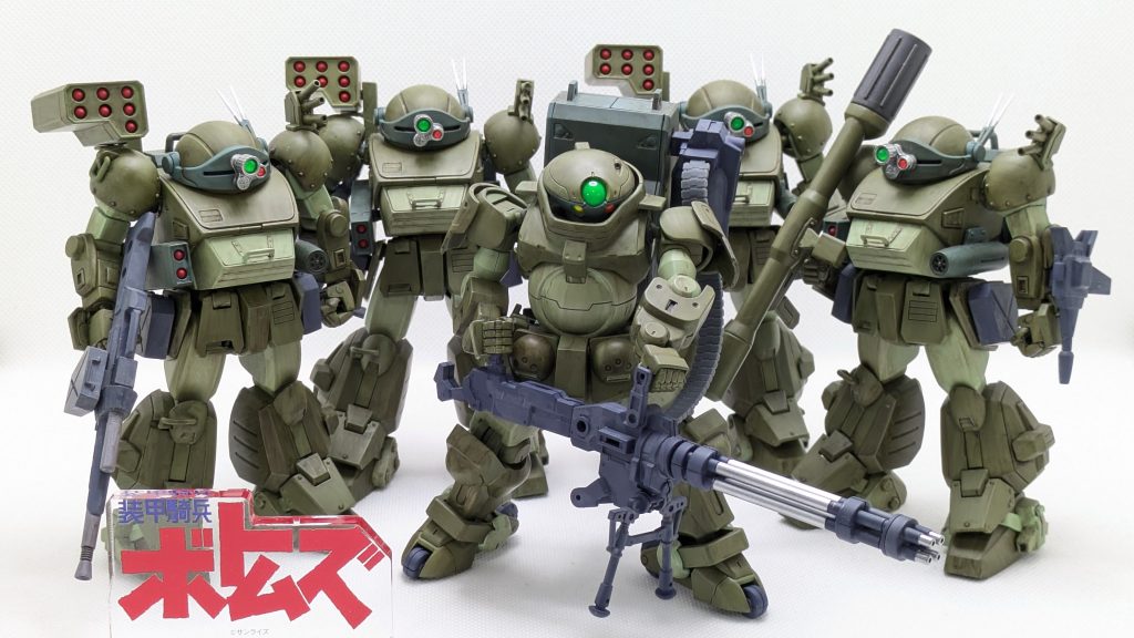 前の作品(実質、ちゃんと作ったのは旧キットガンタンクが最後)以降、ずっとこの手のを作ってました(笑)HGタコを作り、以降はHGターボカスタムを4機、そしてグリモアって流れで…ここには出せない作品ばかりを(笑)