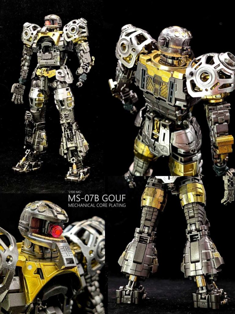 ガンダムベース限定MGグフクリアー改メカニカルコアメッキ風塗装仕様 MG 1/100 グフ Ver.2.0 クリアカラー メカニカルコアメッキ風