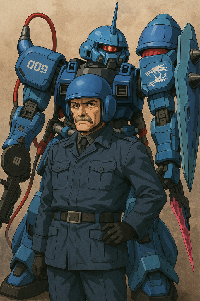 「デュラン・マルコフ」元地球連合所属の大尉。上層部の腐敗と非人道的な戦略に嫌気がさし離脱、プラントの理念に共感しザフトに。通り名は「青い傭兵」くぅーっ！ご覧いただきありがとうございました😊