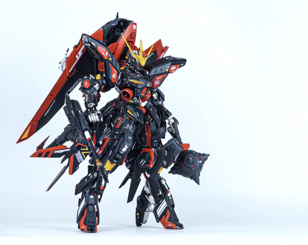 そして撮影へ今回のミキシング材料(本体抜き)・HGムラサメ改・HGリゼルC型・HGユニコーンガンダム・MGキュリオス・HGハルート(最終決戦ver)以上です、意外と少ないですね(笑)・HGシナンジュスタイン