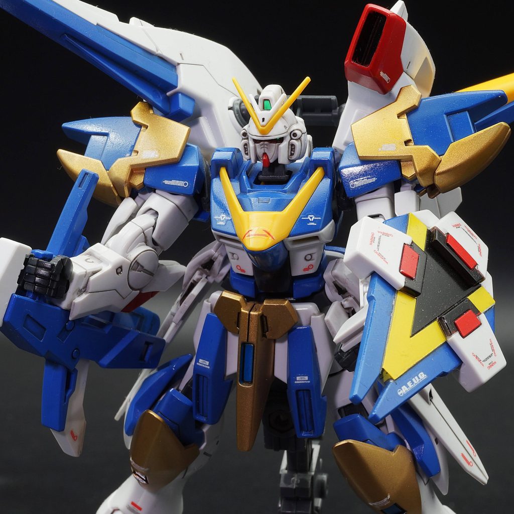 HG V2アサルトバスターガンダム＋ガンブラスター(ユカ・マイラス機)塗装完成品 HG V2アサルトバスターガンダム＋ガンブラスター(ユカ・マイラス機