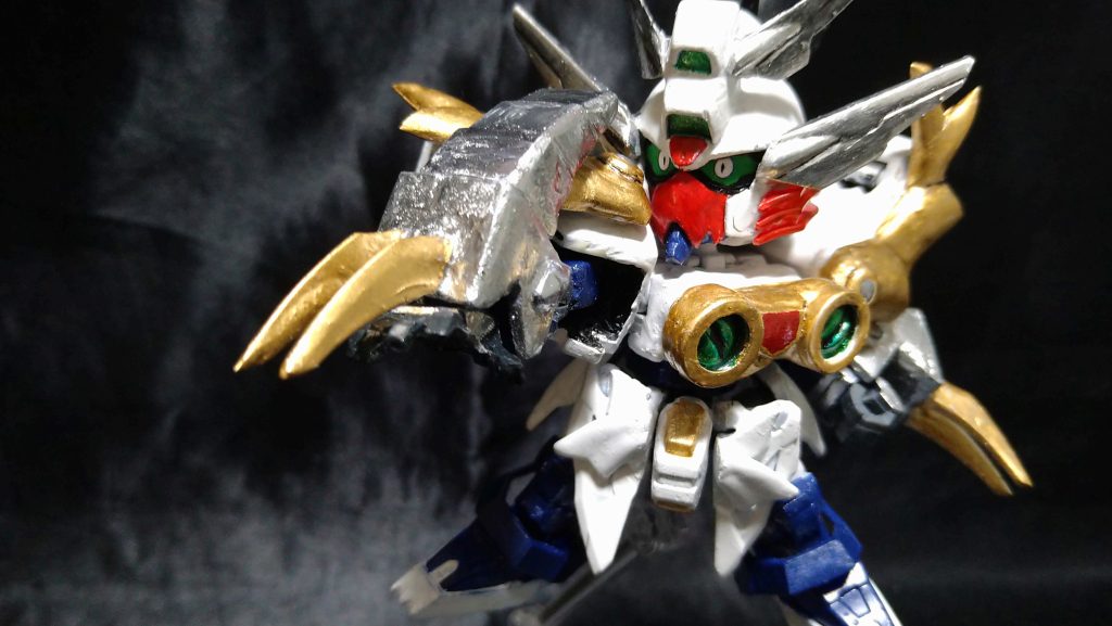 爆風を放つポーズ!原作でも波動みたいなの撃ってましたしね