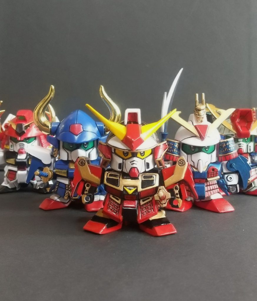 「頑駄無5人衆見参！（ホントは7人）」 この並びがしたかっんだけど、武者頑駄無が手に入らなかったので…