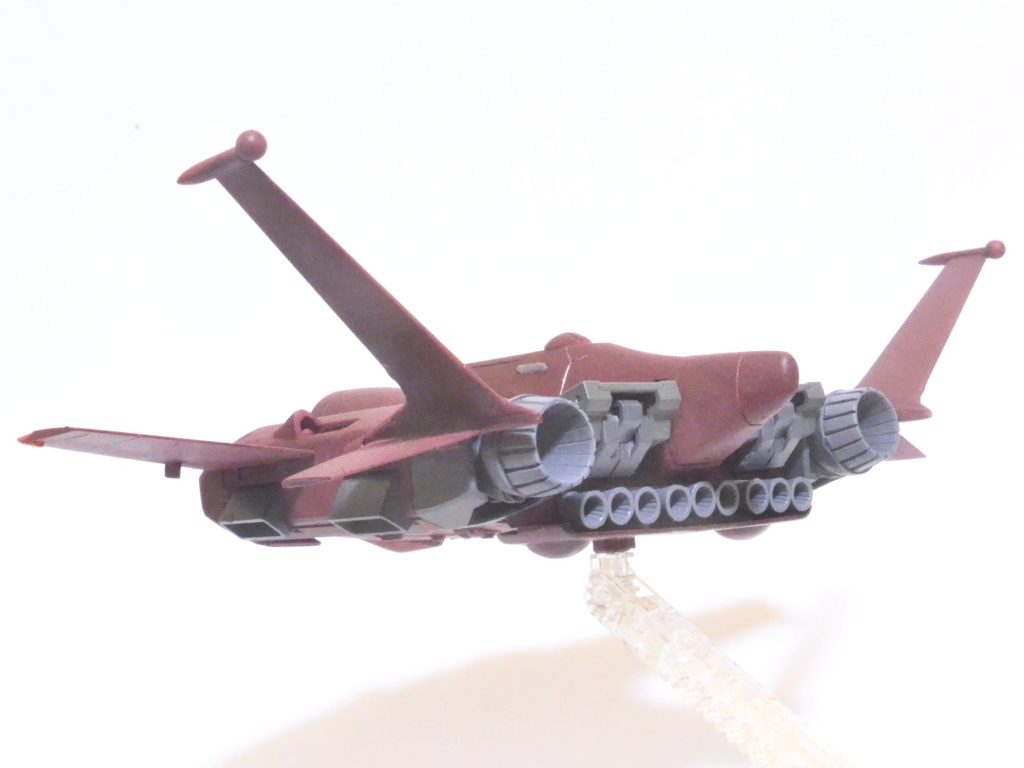 ドダイ後ろからスラスターノズルはあえて明るいグレーで塗って旧キットのイメージを継承してます。