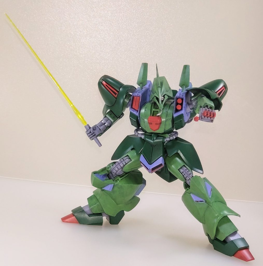 最後にパッケージと同じポーズ。以上ガルスJ( hguc)でした。ようやくhguc化されたガルスJ、とても楽しく製作出来ましたがこれで残すのはシュツルムガルスだけになりました。こいつも気になる機体だったので機会があれば購入したい所です。最後まで見て頂いてありがとうございました。