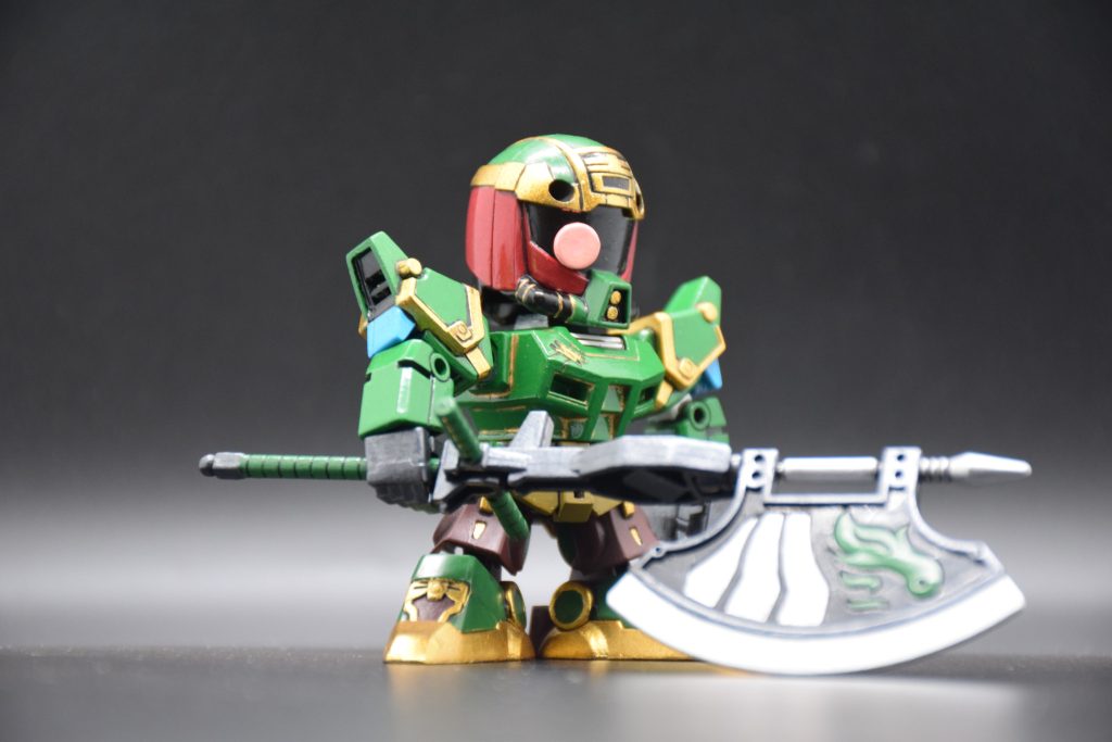 筆塗り全塗装 SDガンダム三国伝 – 周倉ドーベンウルフ(真三國無雙color ver.)–5枚目/制作者：KaTim