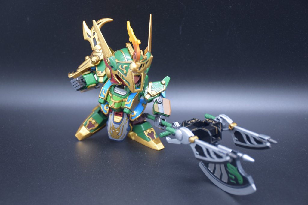 筆塗り全塗装 SDガンダム三国伝 – 周倉ドーベンウルフ(真三國無雙color ver.)