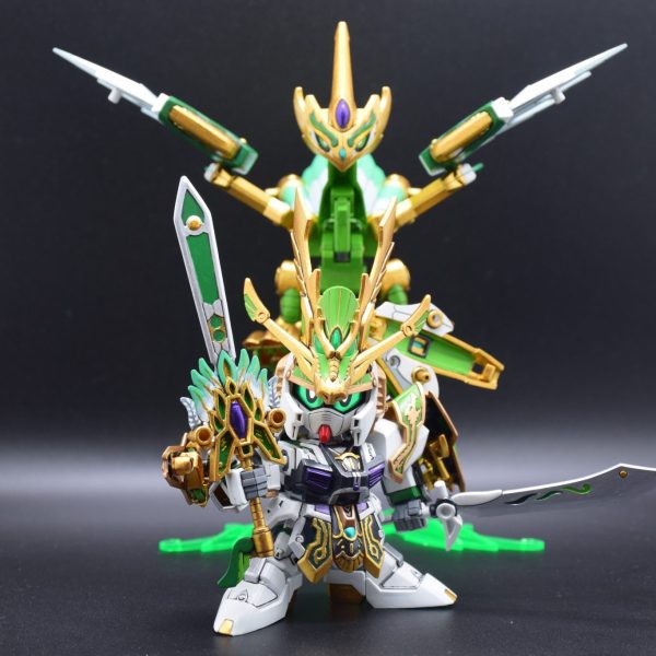 筆塗り全塗装 SDガンダム三国伝 – 天翔竜 孔明νガンダム(真三國無雙color ver.)