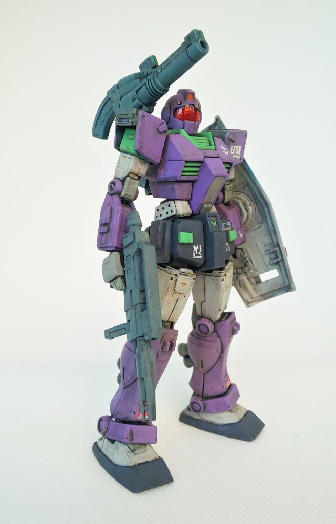 名前通り、簡易的なジムキャノンというところです。ジムキャノン自体の生産数がそこまで多くないそうで。間に合わせ装備的な存在を目指しました。