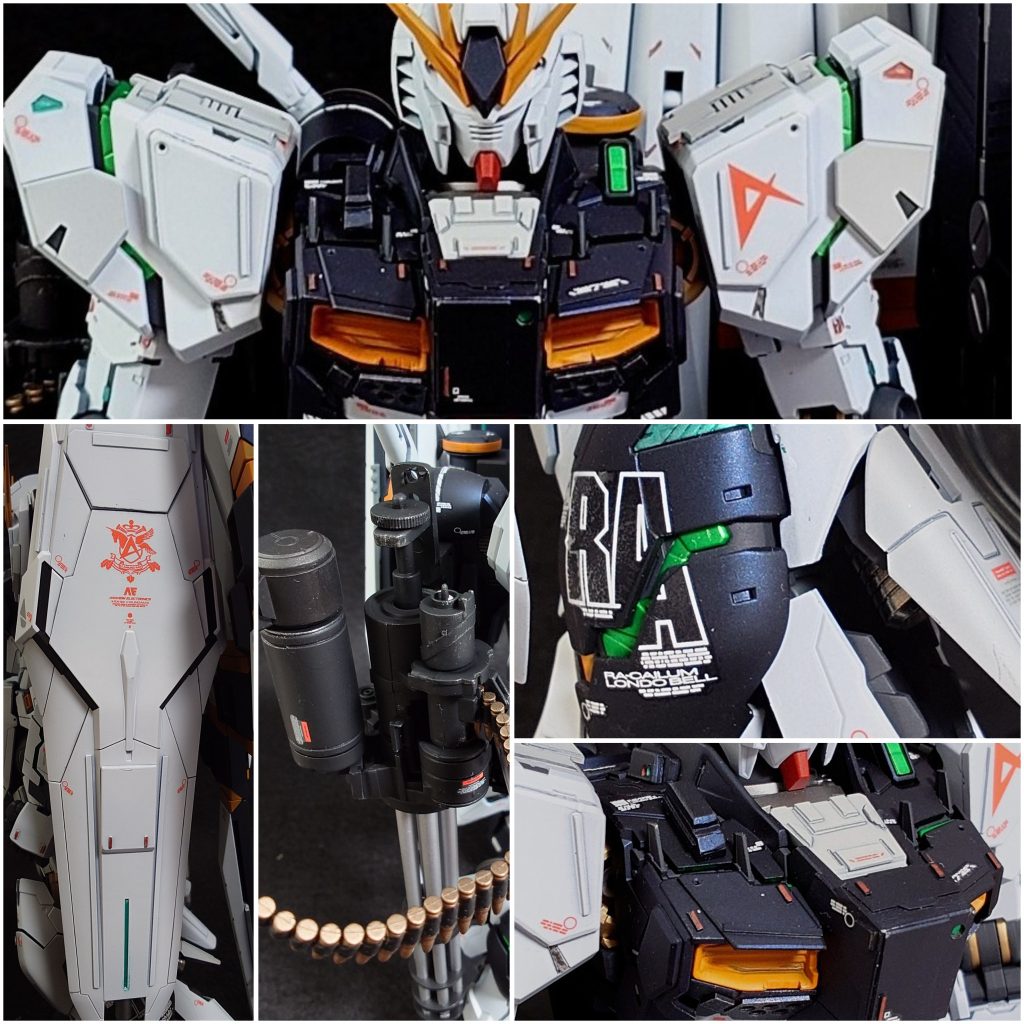 サイコフレームはガイアのイエローグリーンで塗装して存在感を出しました。