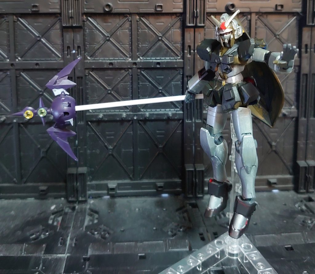 緑髪・黒い衣装・杖杖の宝石はセリアのジュエルシール（モノアイやスコープのレンズに重宝します）