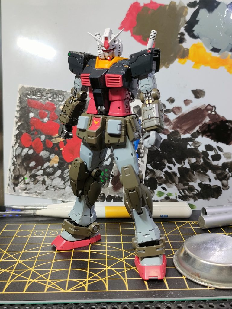 ウェザリング前。初期ロット？の分なのでひさしとバルカンのズレがあり、サイセント修正されたらしいのでひさしは記念にそのままにしています。バルカンはズレすぎてて嫌だったのでメタルパーツに変えています(笑)