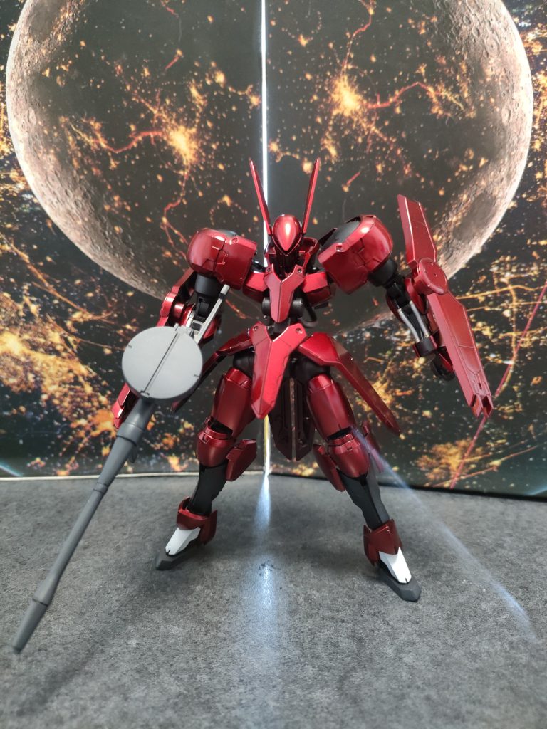 赤部分はデカデカキャンディ塗装仕上げで。赤パーツ以外はあまり塗料で半光沢仕上げ。