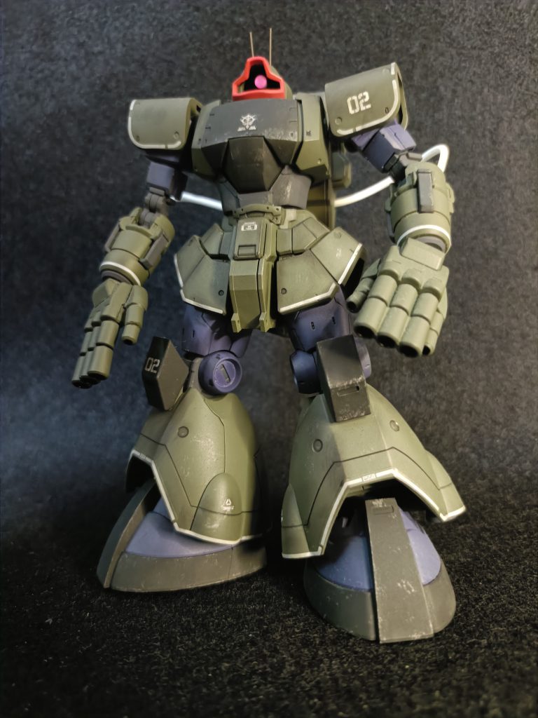 マブの緑のドムです。オールレンジ攻撃しちゃう凶悪魔改造機です。これも過去作、記念すべき投稿1作目ですw最後までご覧いただきありがとうございました。