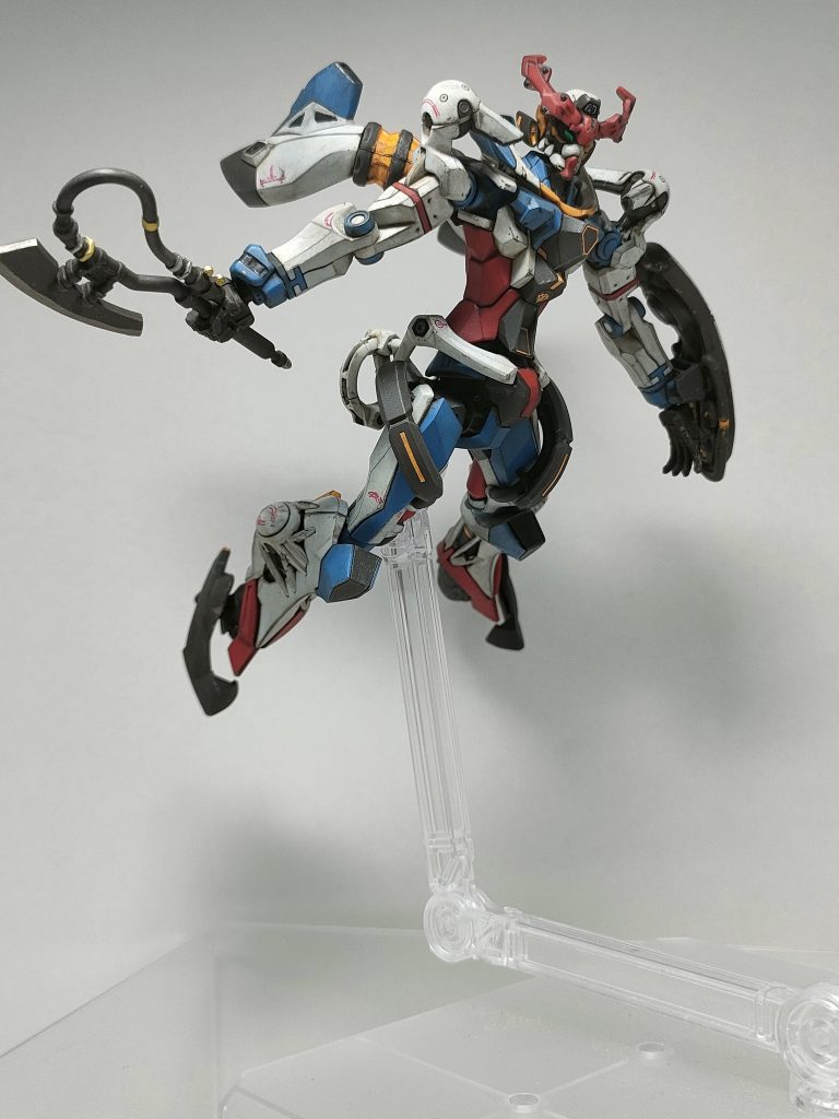 箱絵のポーズ。ガンダムにヒートアクスは斬新だよねw