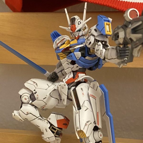 ガンダムエアリアル　筋彫り＆艶消し