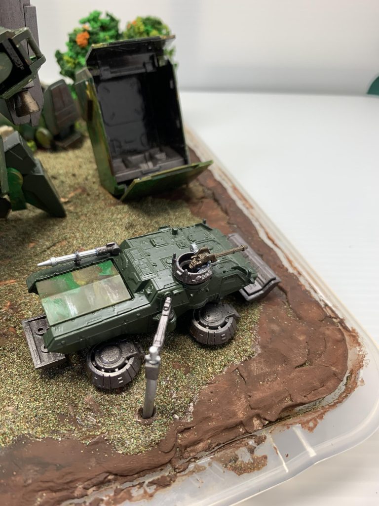 ホバートラックがアンダーグラウンド・ソナーを埋め込んだ状態。