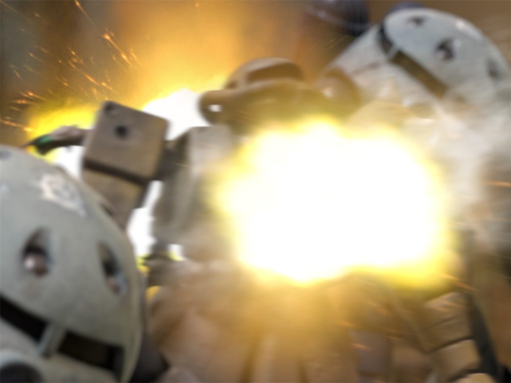 考えていると、モニター越しに見ていた機体に火球が炸裂した。「ほら来た!言わんこっちゃない!!」 憎々しげに、デイブが叫ぶと、沖合に空母らしき影が複数見えた。そこから、次々に火線が伸びてくる。オデッサの戦線や、例の