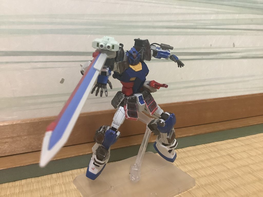 この武器は、エクシアのGNソードを参考にして作りました。