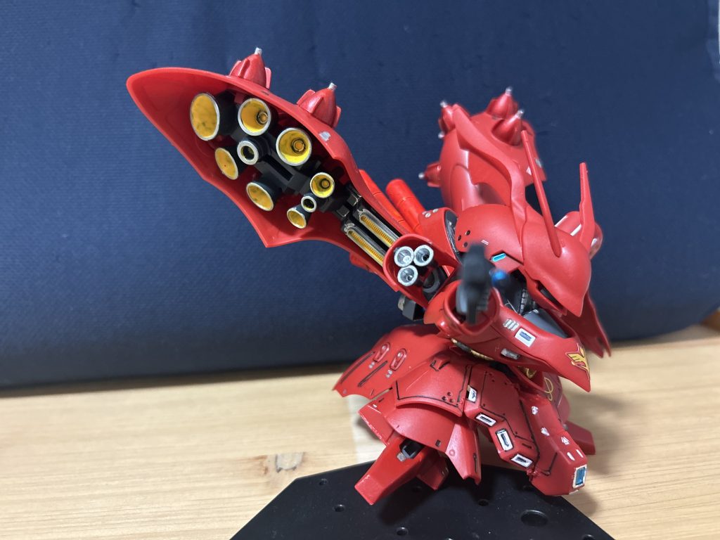 「ララァは私の母になってくれたかもしれない女性だ!」ベルチカ機体なのになぜこのシーンが浮かんでくるのか謎。笑ちなみに前屈ができるようになったことでアクションも地味ですが決まります。😎😎