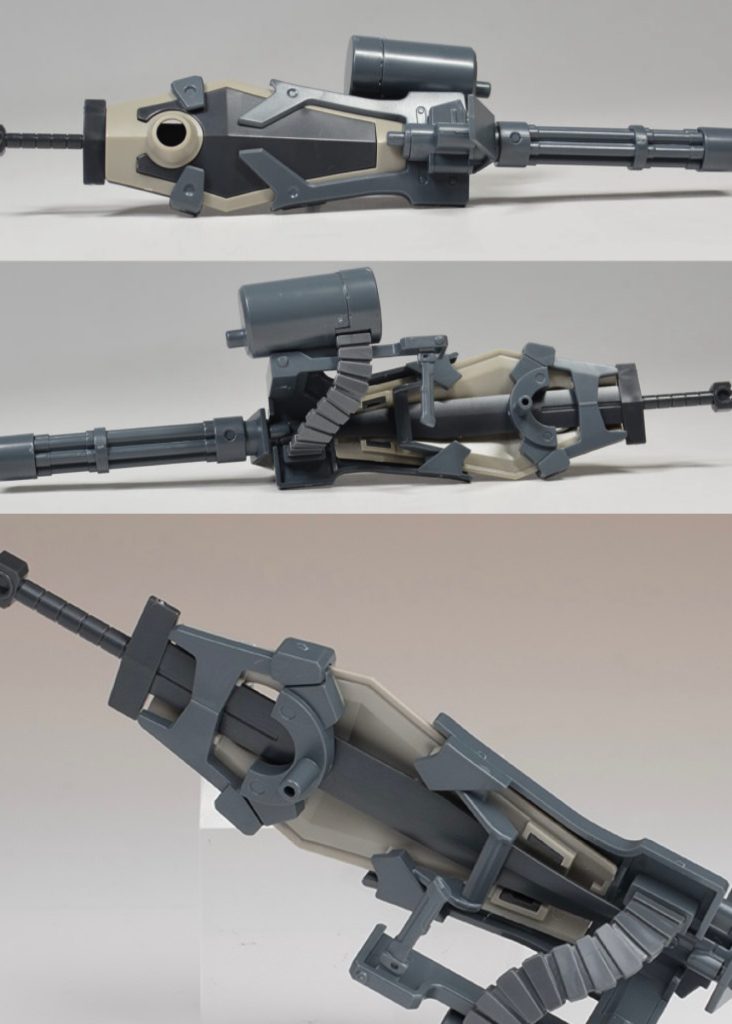 ヒートサーベル格納状態にしたくて、HGUCを参考にスクラッチ