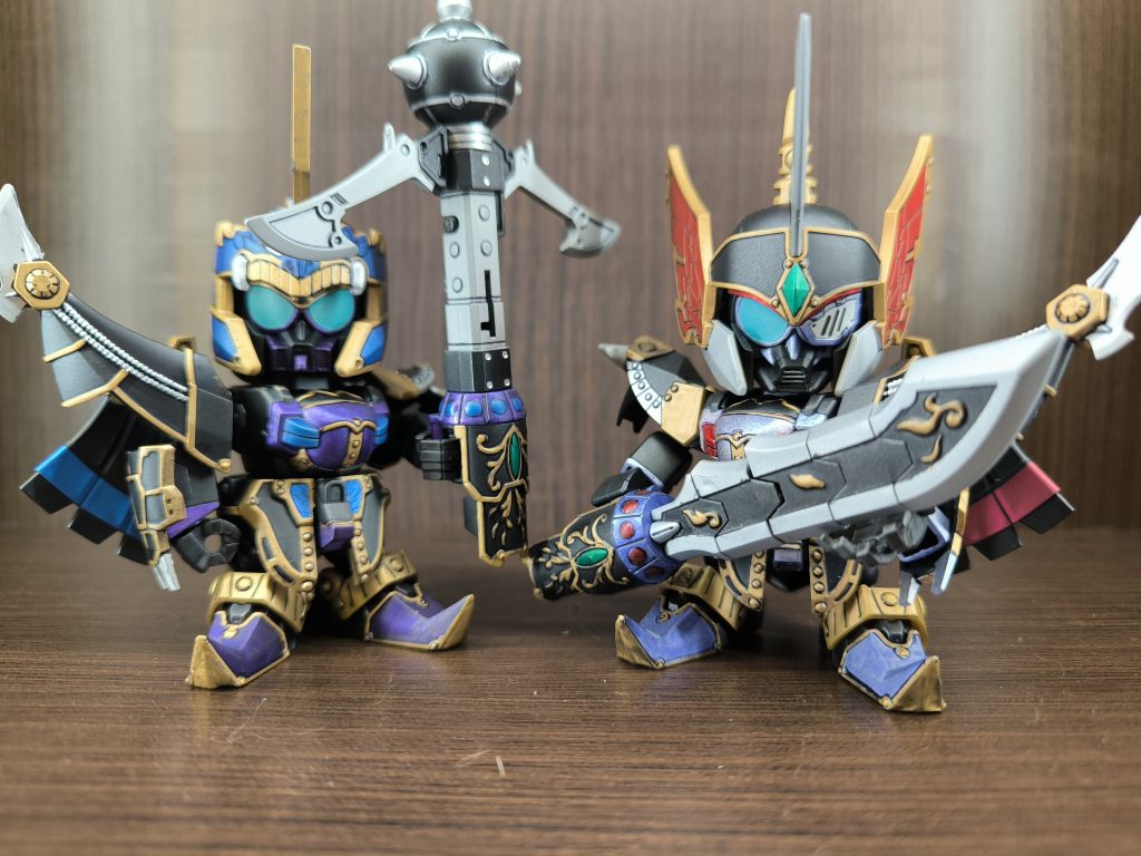 夏侯惇と夏侯淵の揃い踏み！夏侯淵ダラスは、なんとなく騎士なのかなと思ってギャン立ちポーズです。それでは今回はこの辺で～