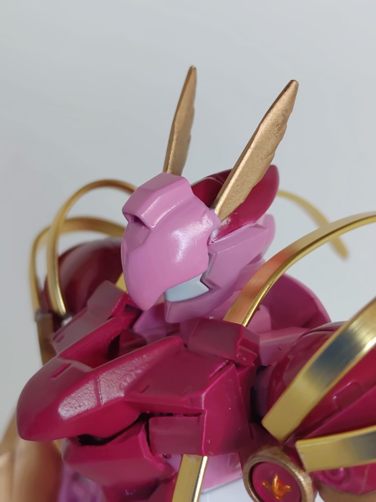 アップ。頭部の造形は過去一それっぽくできたと思います。