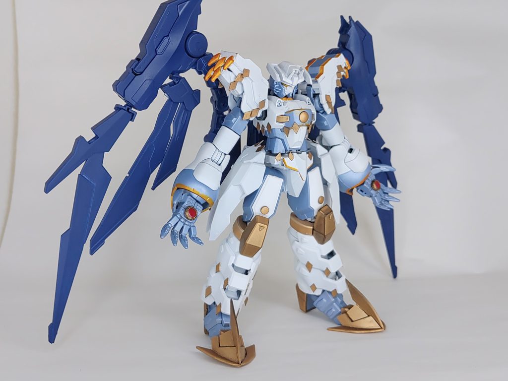 塗装前撮り忘れました…個人的にはリボーンズの腿とシヴァの膝から下がめちゃくちゃそれっぽかったのでなんとかして混ぜました。前腕はグシオン使ってますがこちらもお気に入りの見立て。 