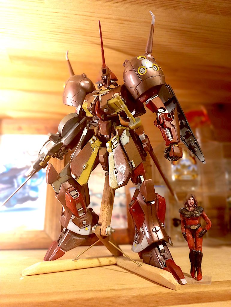 よこのお姉さんはパテで製造、田宮の兵隊サイズ