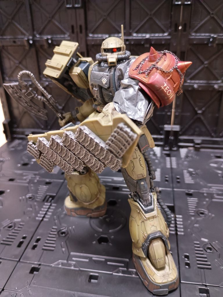 HG ザクⅡルショーン機 成形色＋部分塗装＋ウェザリング仕上げ