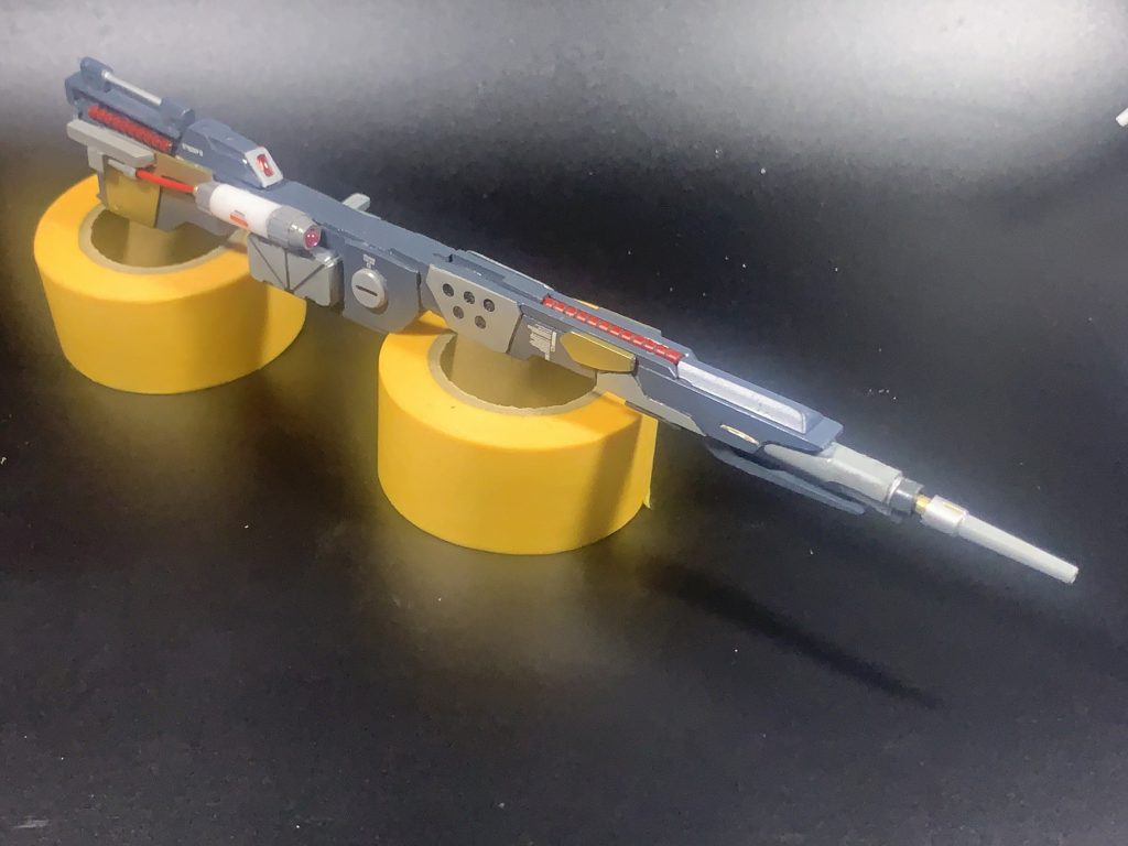 こんな感じになりました。ロングレンジフィンファンネルの空気を感じさせながら少し無骨な兵器っぽさを出してみたつもりですが、まぁ出来の方は……生温かく見てください。(gundam-kao5)