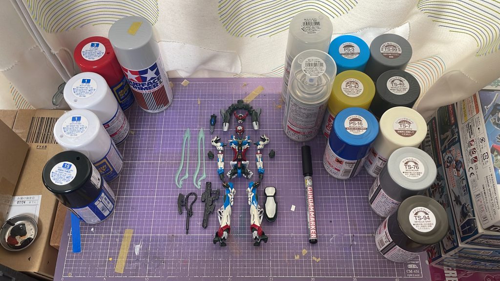 1⃣仮組2⃣塗装中3⃣組み立てフェイズ・使用した塗料＋α