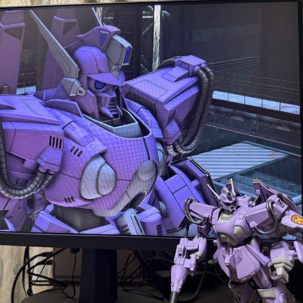 作品名：遂にゲーム⋆͛🎮⋆͛バトオペ2にベルガ・ギロスが実装！<p>早速量産機カラーに💜</p>