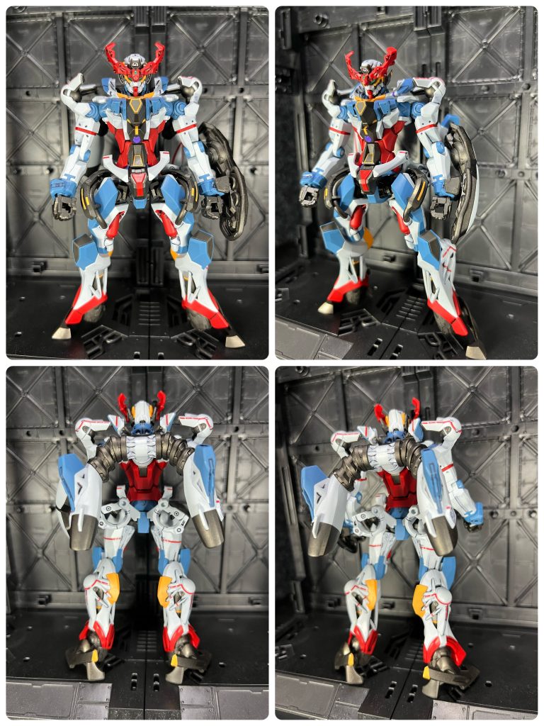 主役機ということもあってか、RG並みのパーツの細かさや、マーキングシールの細さがあり、難易度が高いように感じました。が、その分、完成品はクオリティが高いですね。