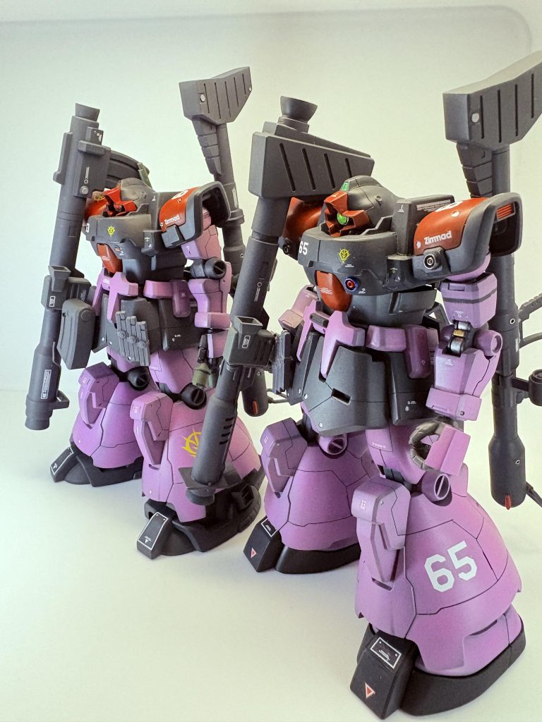 最後までご覧いただきありがとうございました。夏休みの工作が終わって良かったです。ドム連作になりましたが、同時に作成していました。前作をアップした後気付いたんですが、右太腿が入れ替わっていたので、実は今作完成と同時に前作も完成という訳です。娘の自由研究も終わらせたので、少ない夏休みを楽しもうと思います。皆様も熱中症にはお気をつけて。