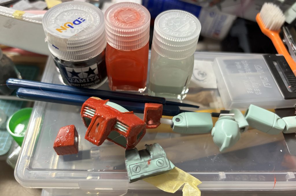 ランナーパテ　溶器　と接着剤用樹脂ヘラ